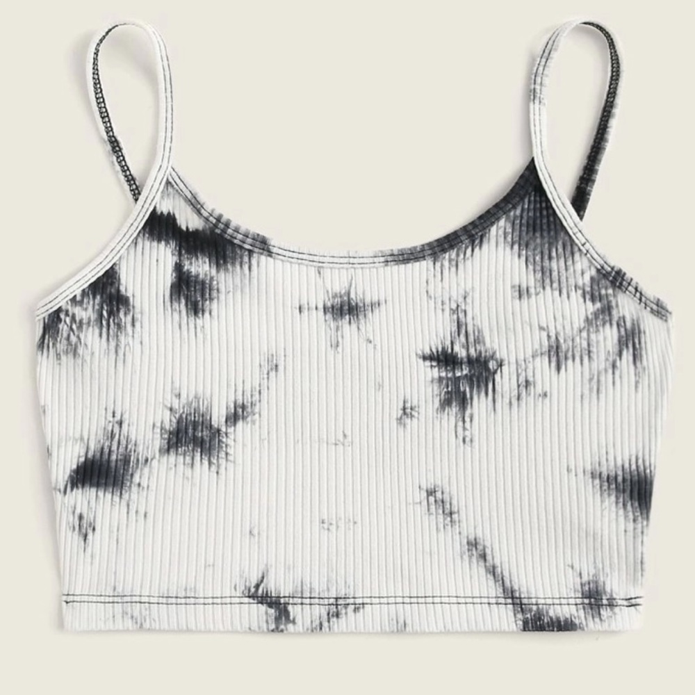 cropped tie dye tank top